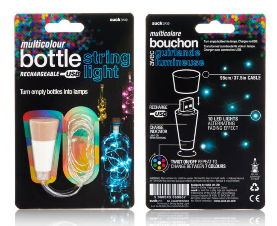 Flaschenlichterkette multicolor
