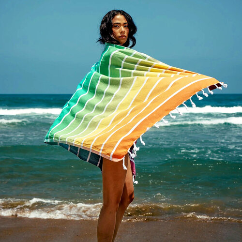 anza Strandtuch «Rainbow multicolore»
