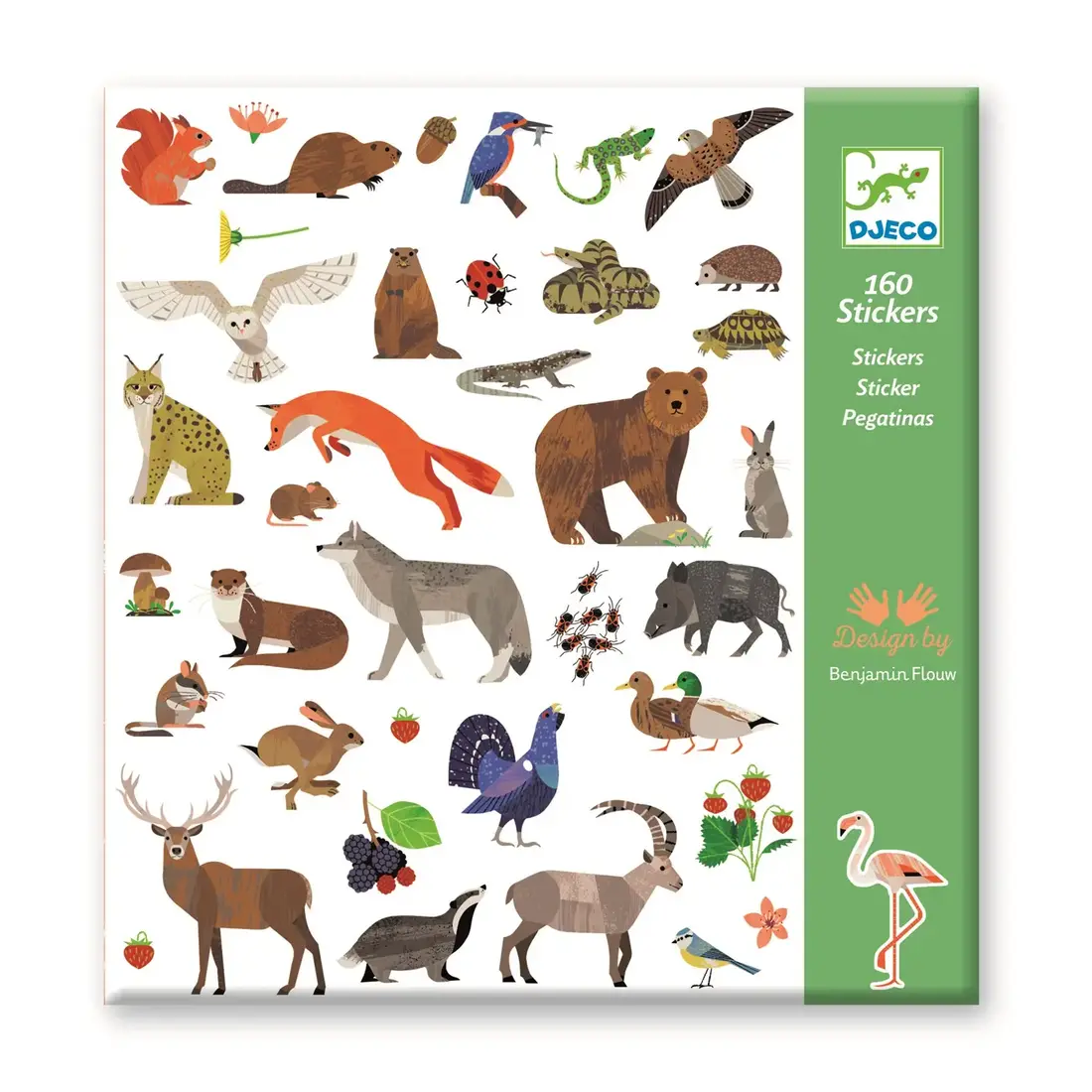 Djeco Stickerset Tierwelt