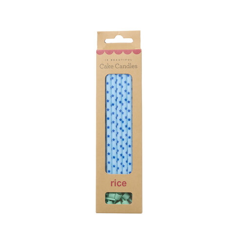Rice Kuchenkerzen Sterne blau