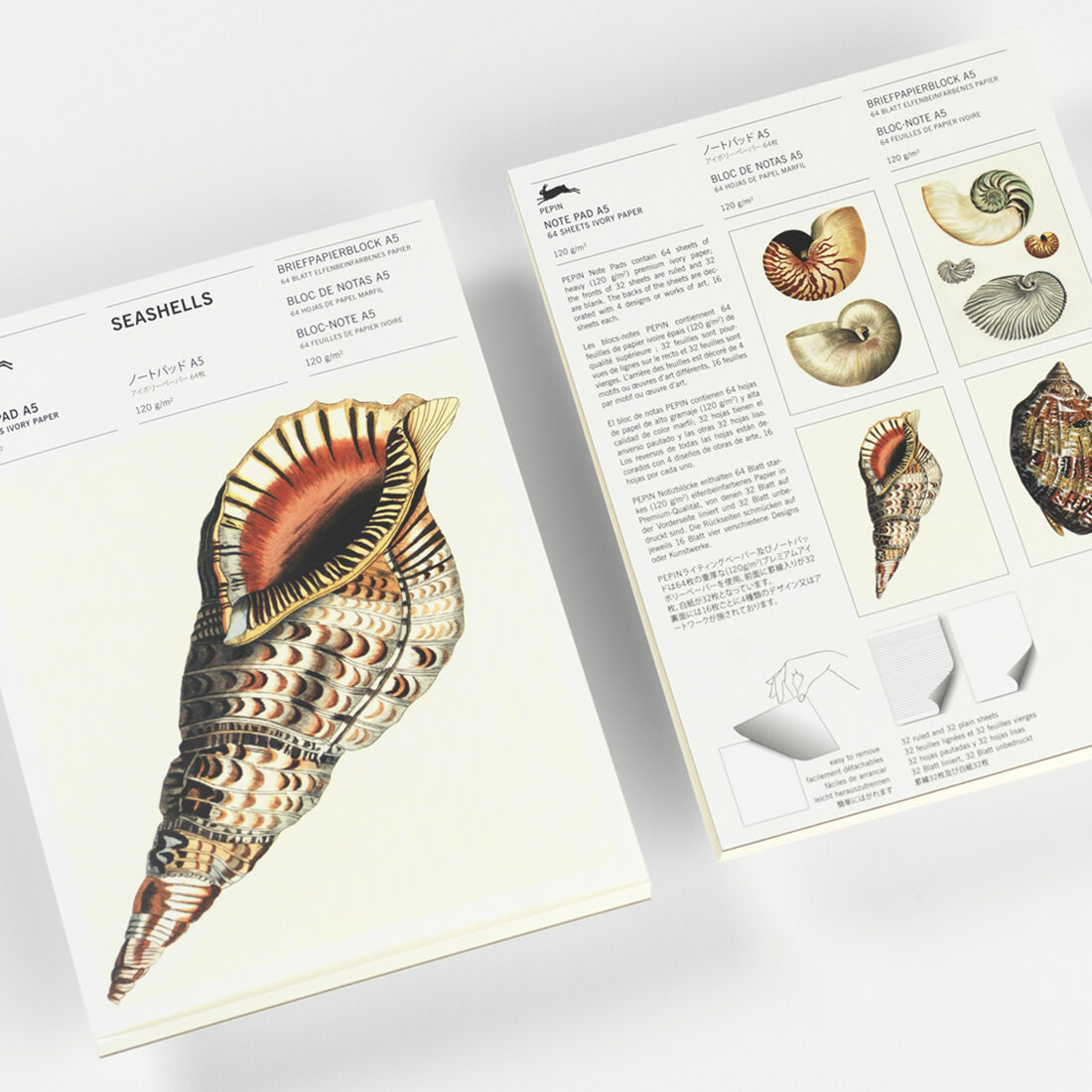 Pepin Schreibblock A5 «Seashells»
