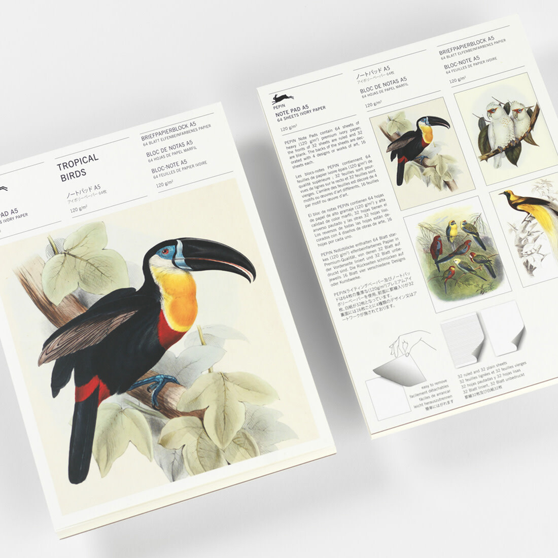 Pepin Schreibblock A5 «Tropical Birds»