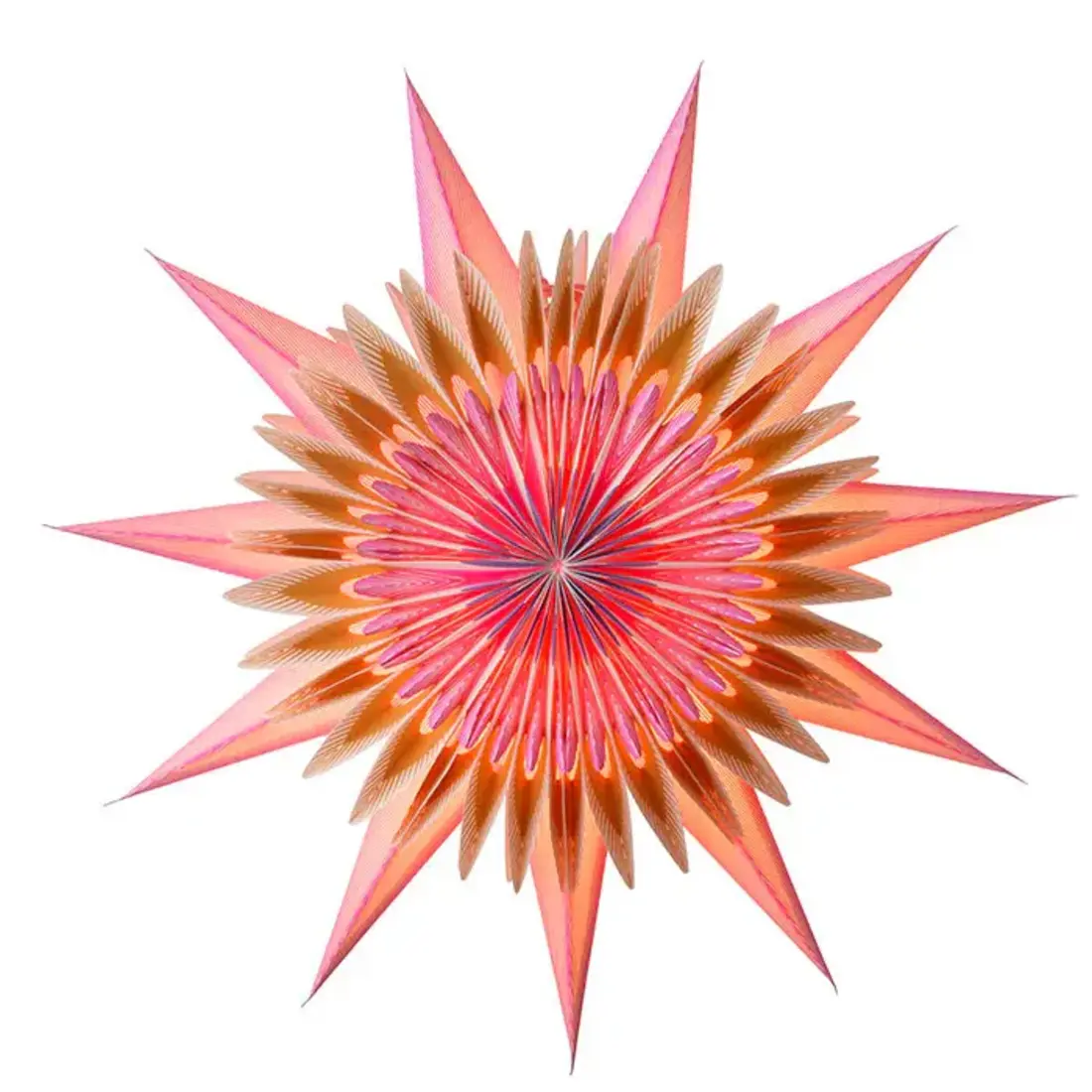Papiersternlampe «Aurora Fuchsia»