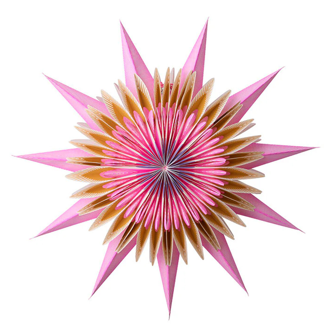 Papiersternlampe «Aurora Equinox Fuchsia»