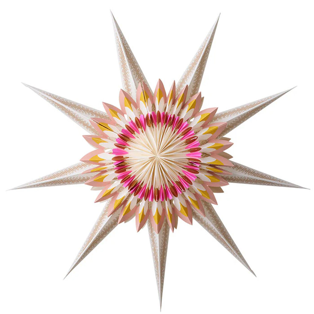 Papiersternlampe «Helios Gold»