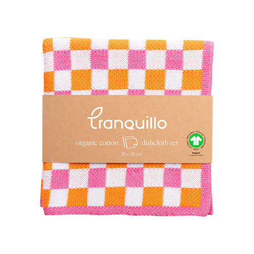 Tranquillo Abwaschtuch «Check» orange