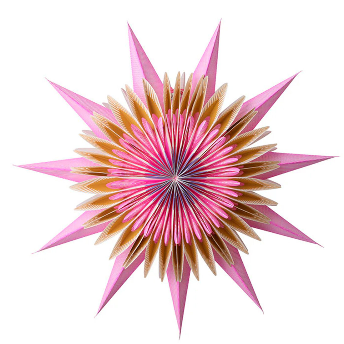 Bungalow Papiersternlampe «Aurora Equinox Fuchsia»