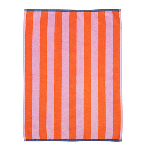Tranquillo Geschirrtuch Frottee Streiffen orange-rosa