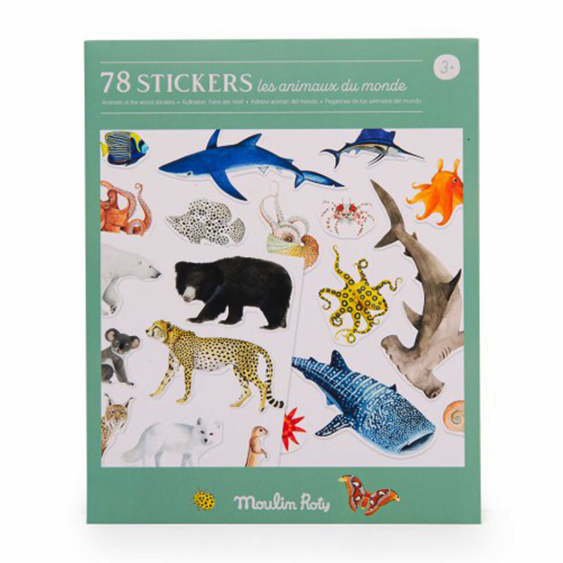 Moulin Roty Stickerheft «Tiere der Welt»