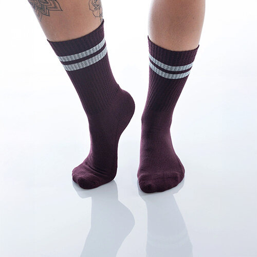 Dailysocks Dailysocks «Berry» bordeaux-silver