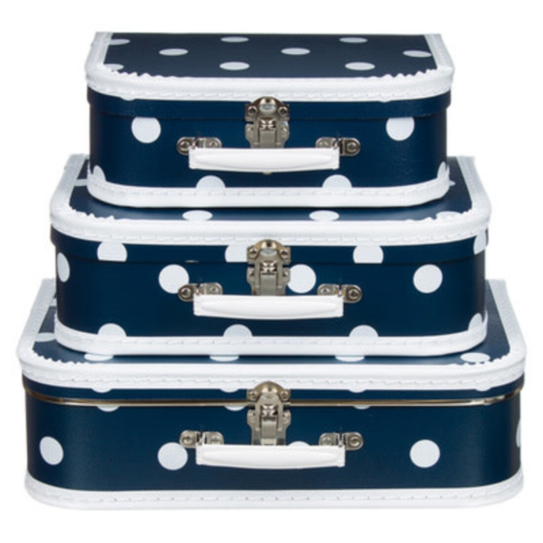 Koffer «Polkadot» dunkelblau