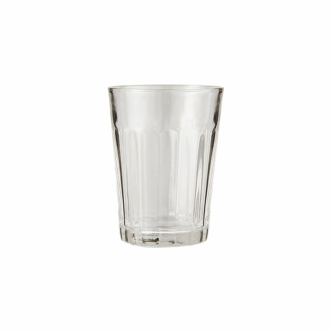 Trinklas oder Teelicht mit Rillen