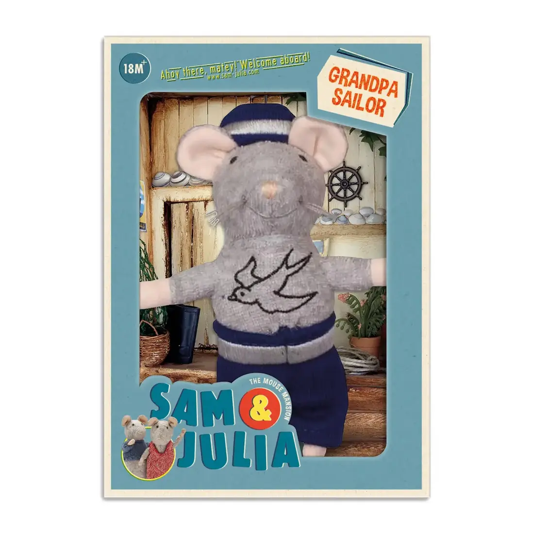 Mäusehaus Plüschmaus «Grandpa Sailor»