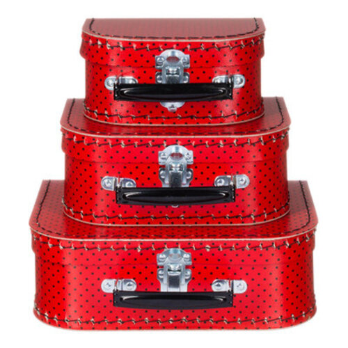 Koffer «Minidot» rot-schwarz