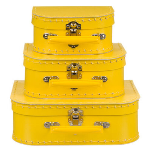 Koffer kanariengelb mit gelbem Griff
