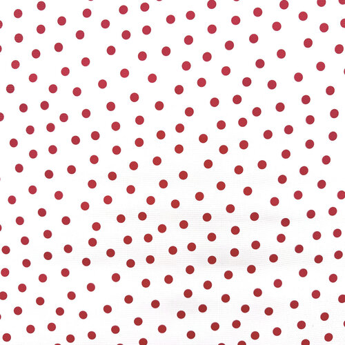 Wachstuch «Polkadot» weiss-rosa