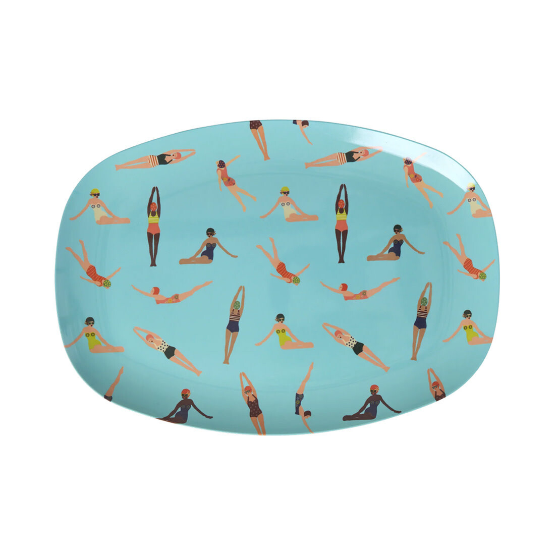 Rice Retro Schwimmerinnen Teller Melamin