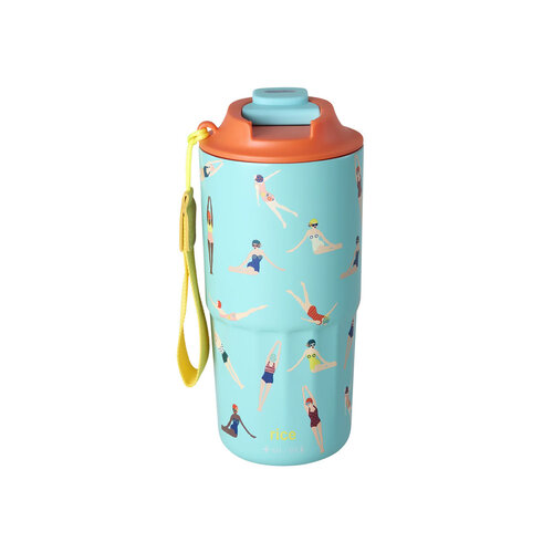 Rice Retro Schwimmerinnen Thermobecher Melamin