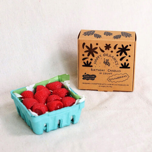 Happy Organics Bienenwachskerzen «happy strawberries»