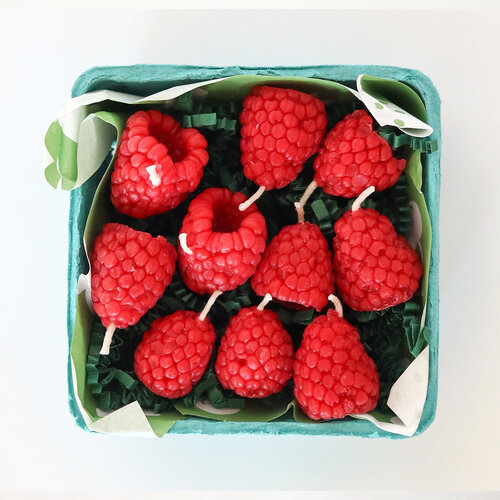 Happy Organics Bienenwachskerzen «happy rasperries»