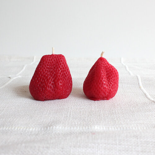 Happy Organics Bienenwachskerzen «two happy strawberries»