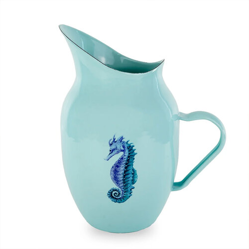 LifestyleWD Emaillierter Krug Seepferdchen