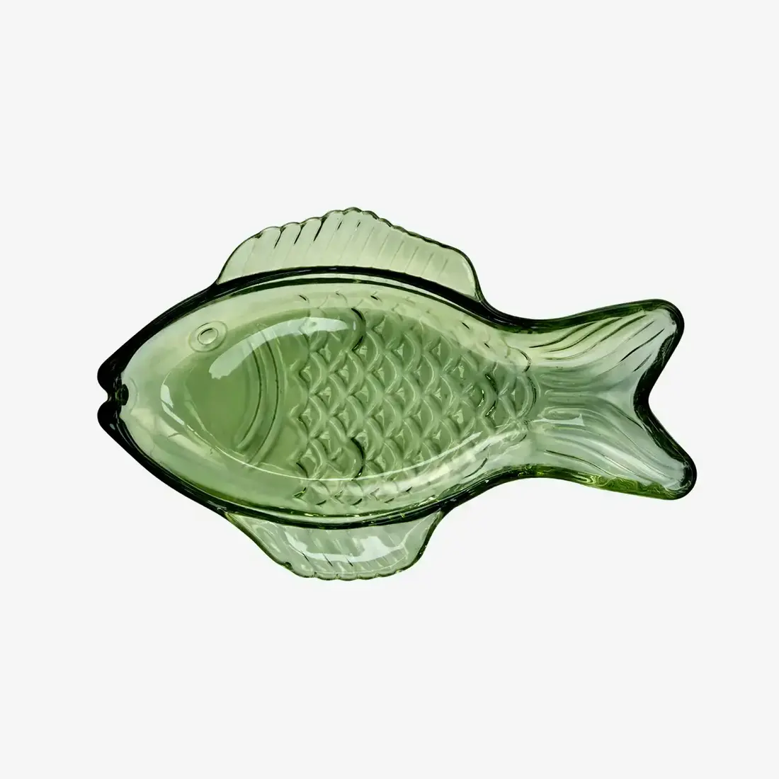 Madam Stoltz Glasschale Fisch grün