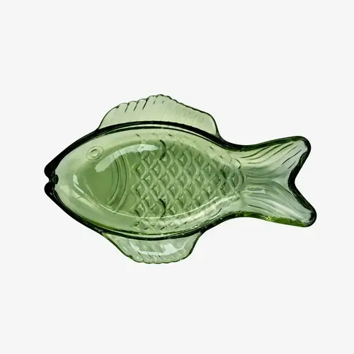 Madam Stoltz Glasschale Fisch grün