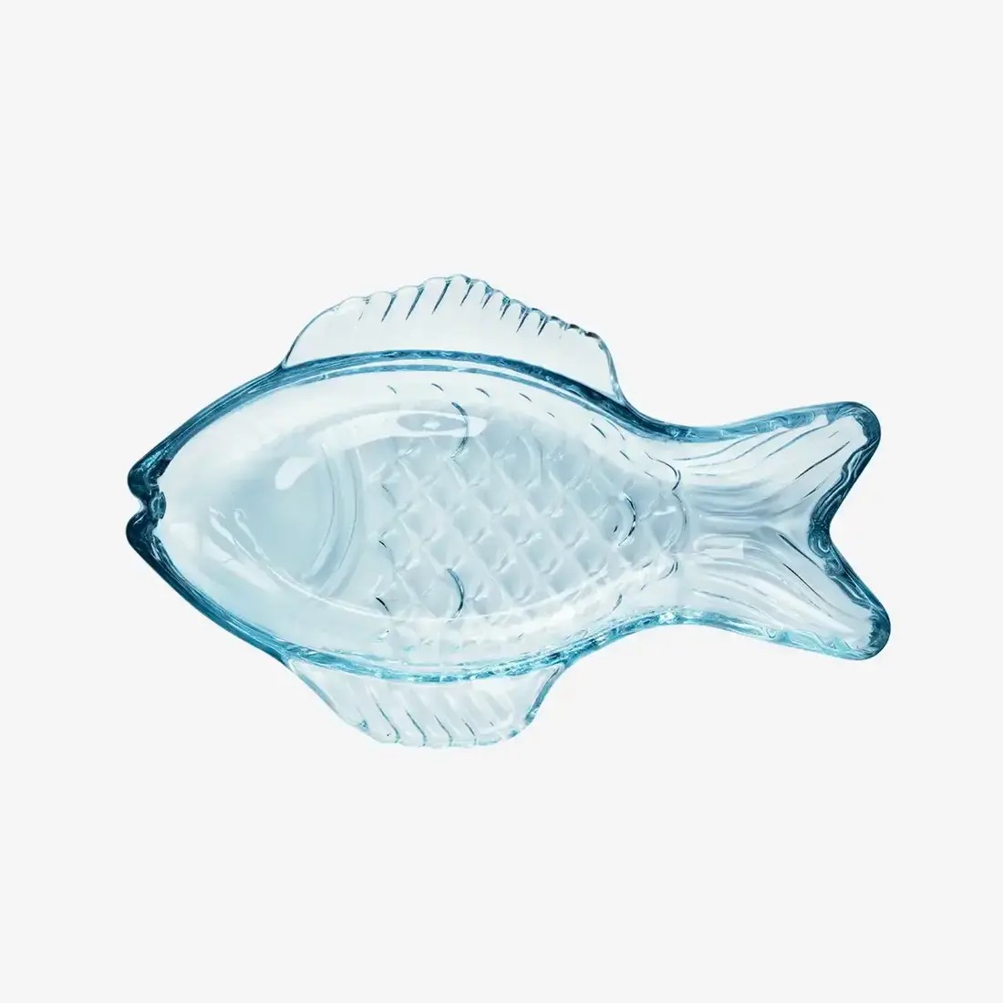 Madam Stoltz Glasschale Fisch blau