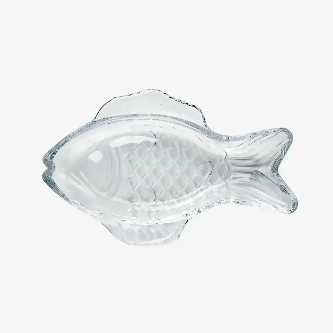 Madam Stoltz Glasschale Fisch transparent