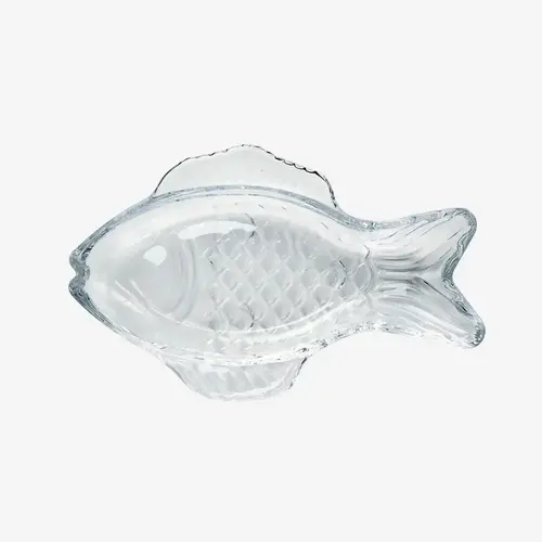 Madam Stoltz Glasschale Fisch transparent