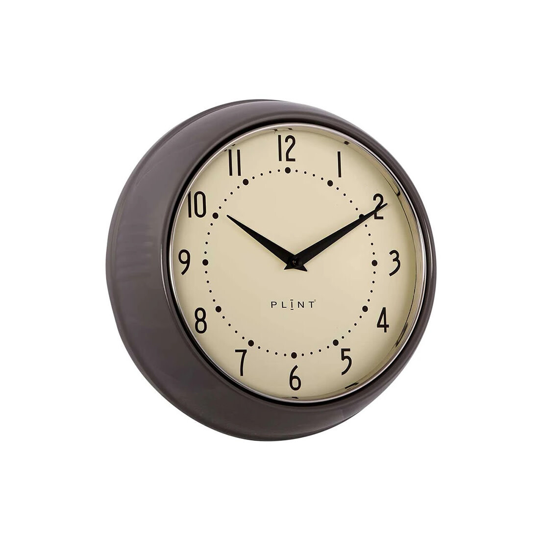 Wanduhr Plint antharzit