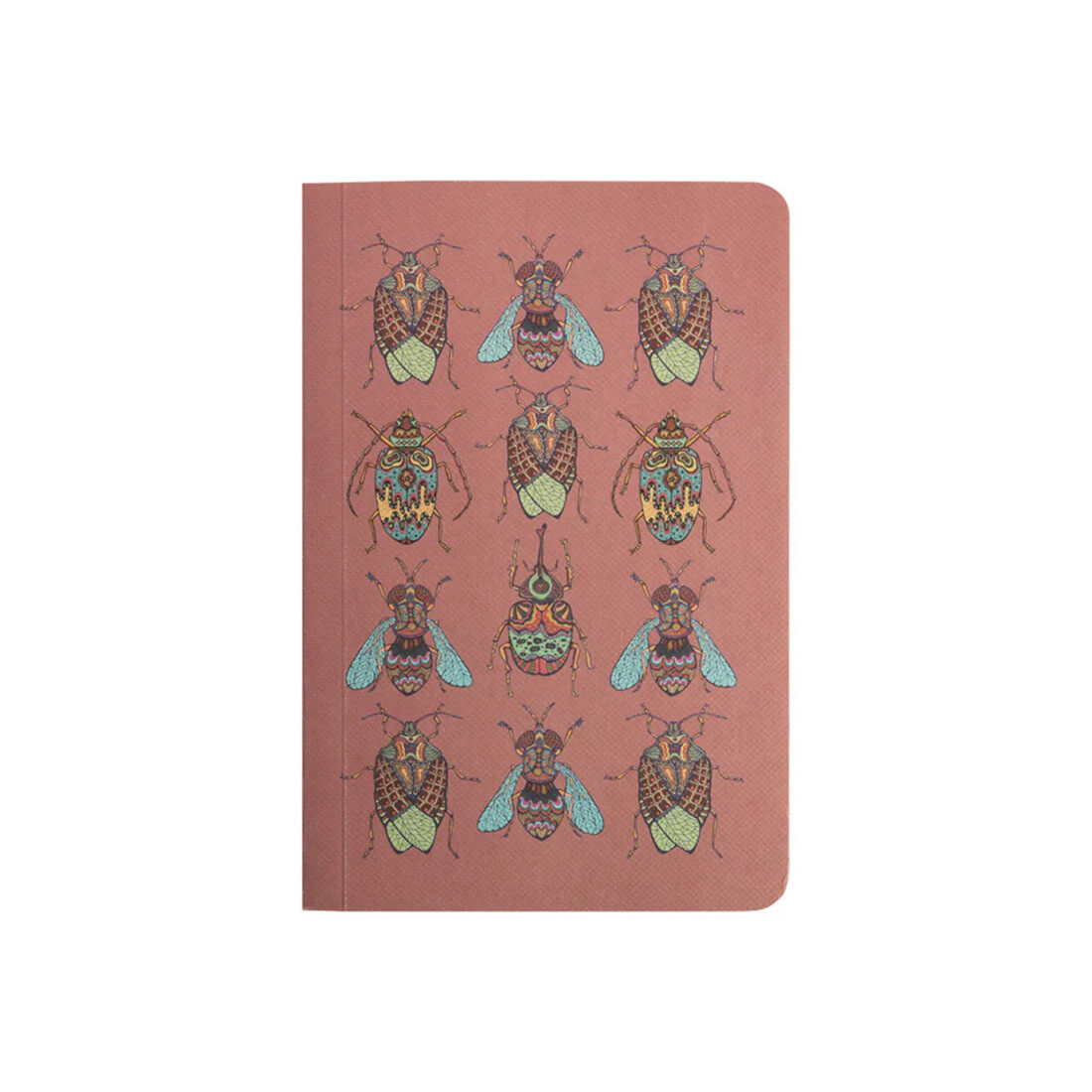 Tranquillo Notizbuch «Vibrant Beetles» rot