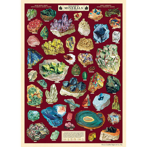 Cavallini Paper Poster «Filed Guide to Minerals»
