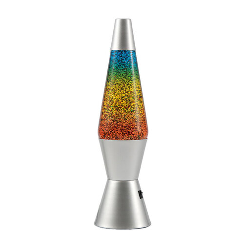 iTotal Lavalampe LED «Spaceship» Regenbogen-Glitter