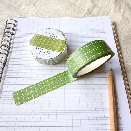 nikki dotti Washi Tape «Grünes Raster»