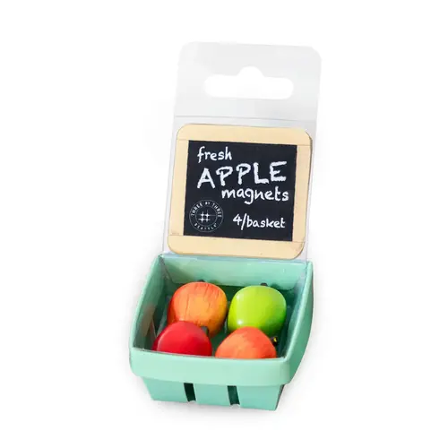 Three by Three Magnetset im Marktkorb «Apfel Magnete»