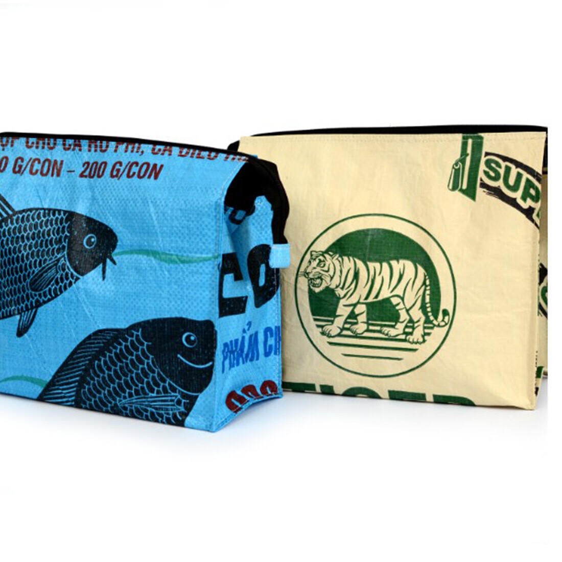 Kulturbeutel «Recycled Fish» blau