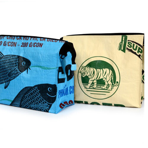 Kosmetiktasche «Fish» blau