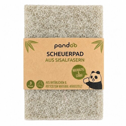 pandoo Scheuerpad aus Sisalfasern 3er-Set