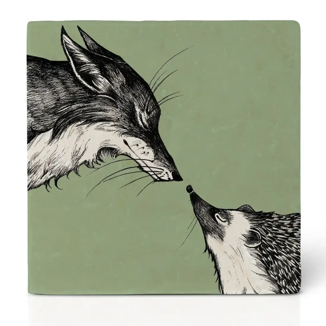 LIGARTI Fliesenuntersetzer «Fuchs und Igel»