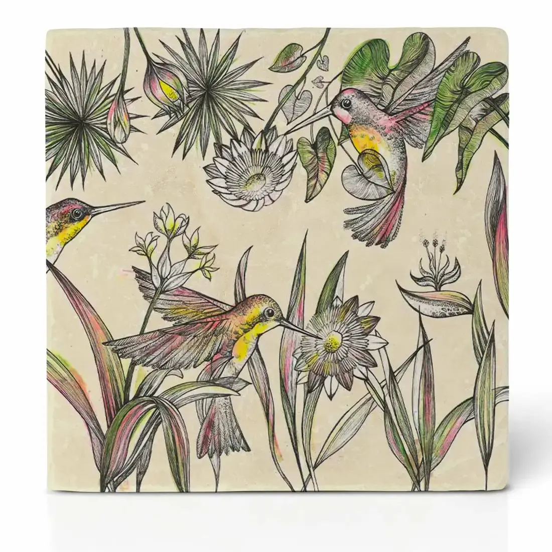 LIGARTI Fliesenuntersetzer «Kolibris»