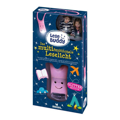 moses Leselicht «Buddy» Glitzer rosa