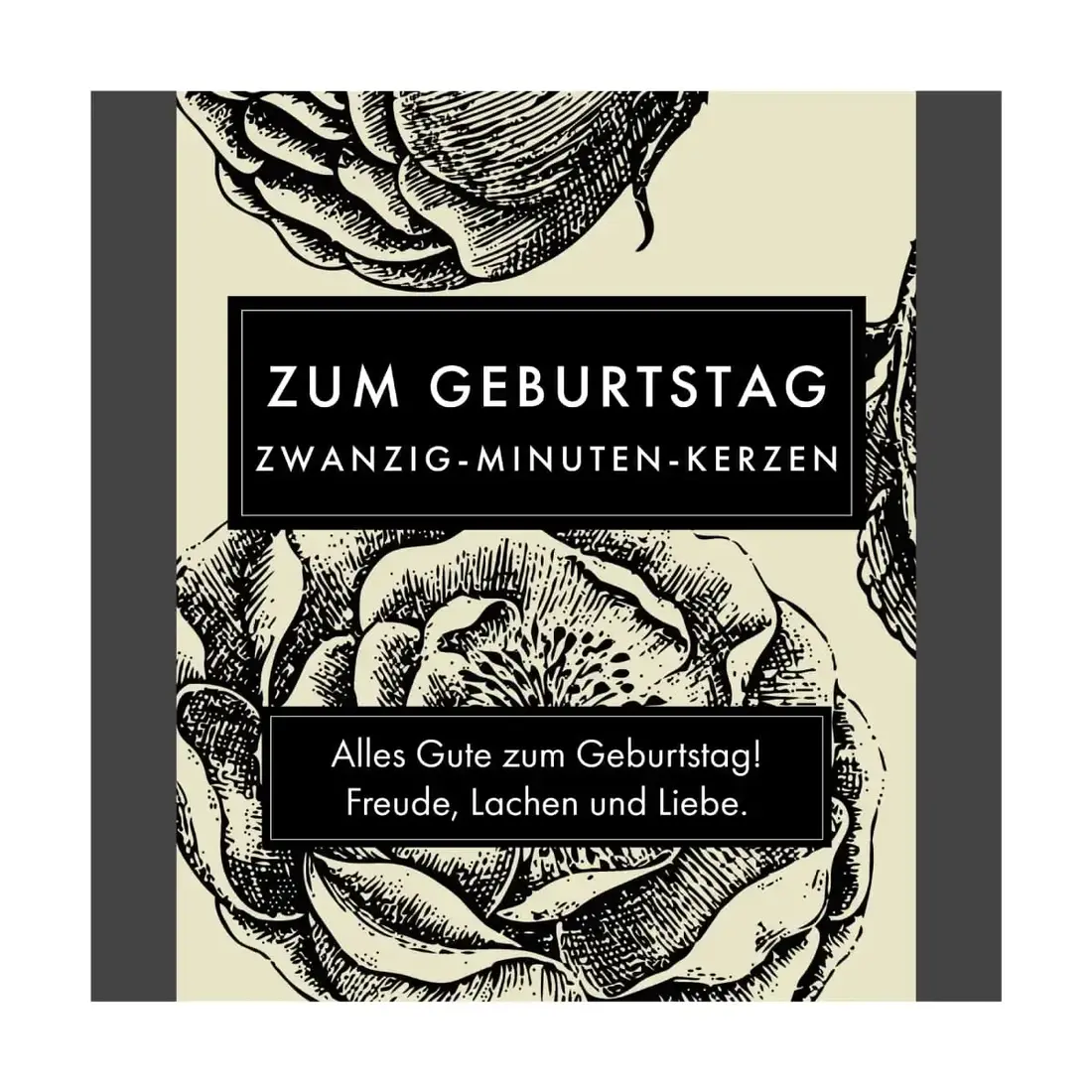 Cotton & Grey Zwanzig Minuten Kerzen - Zum Geburtstag