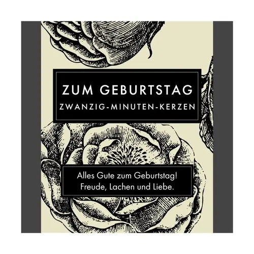 Cotton & Grey Zwanzig Minuten Kerzen - Zum Geburtstag