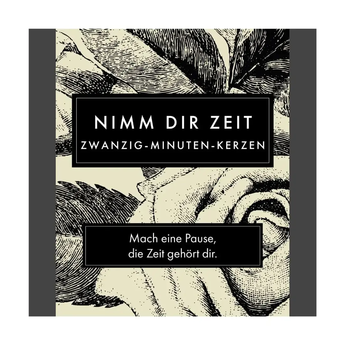 Cotton & Grey Zwanzig Minuten Kerzen - Nimm dir Zeit