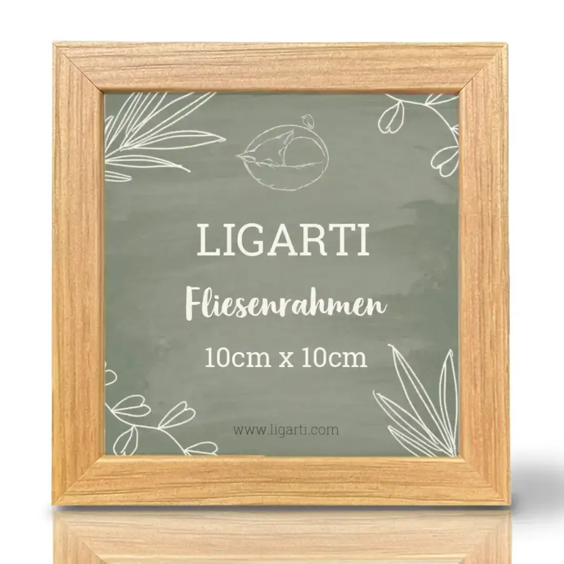 LIGARTI Fliesenrahmen Eiche 10x10cm