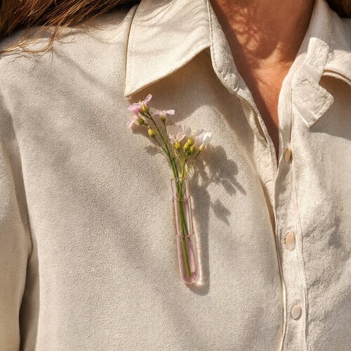 Walleaf Walleaf Blumenbrosche pink
