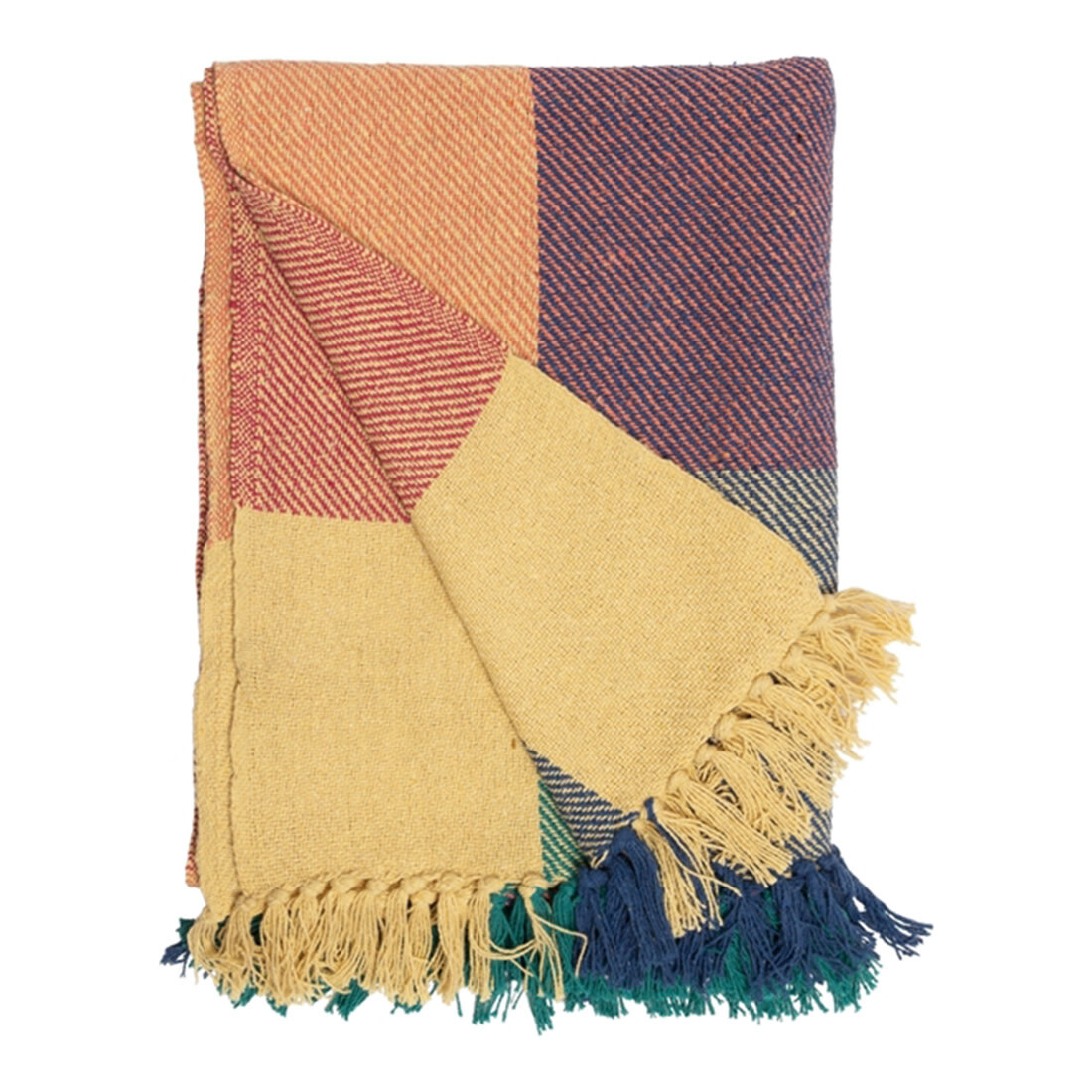 Tagesdecke «Patches» gelb-lila-grün