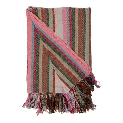 Tagesdecke gestreift pink